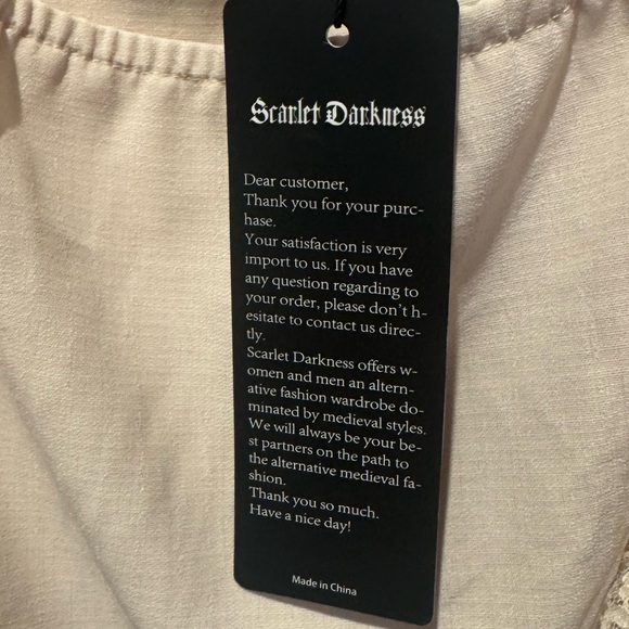 NWT Scarlet Darkness Victorian Renaissance Ruffle High-Low Dress in Apricot - Picture 7 of 9